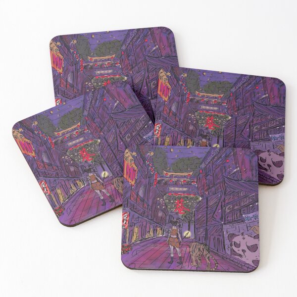 Item preview, Japan at night Urban Sketch designed and sold by martaxszymanska.