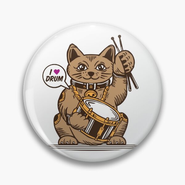 Item preview, LUCKY Maneki Neko I LOVE DRUM designed and sold by Emil1993.