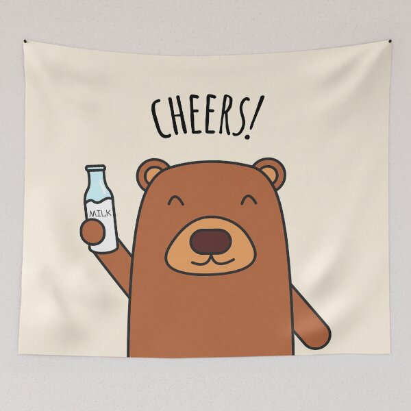Item preview, Cheers Bear! designed and sold by cartoonbeing.