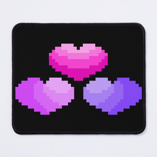 Item preview, 80s Vibe Pink and Purple Pixel Hearts designed and sold by rin3d .
