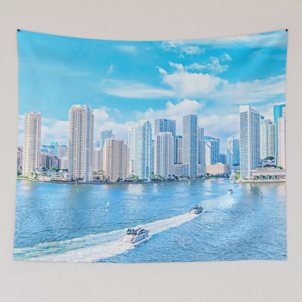 Item preview, Miami Skyline, Florida designed and sold by Sofia-Draws.