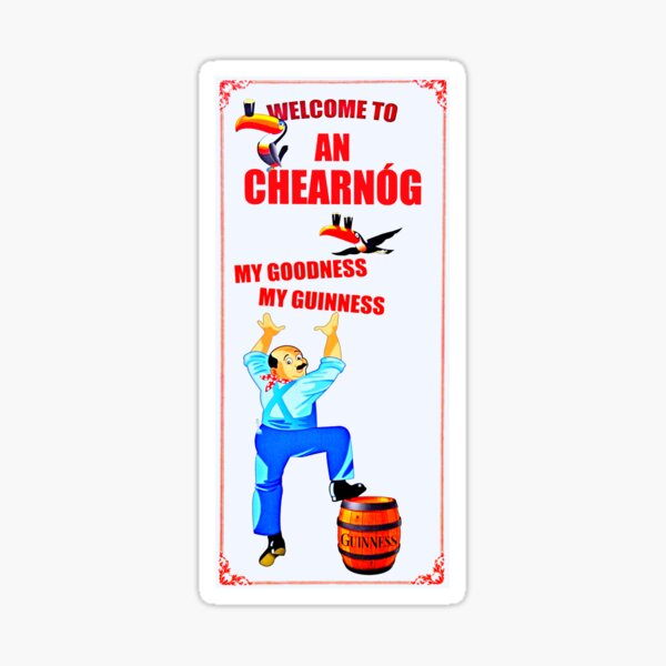 A vintage Guiness Advert Sticker