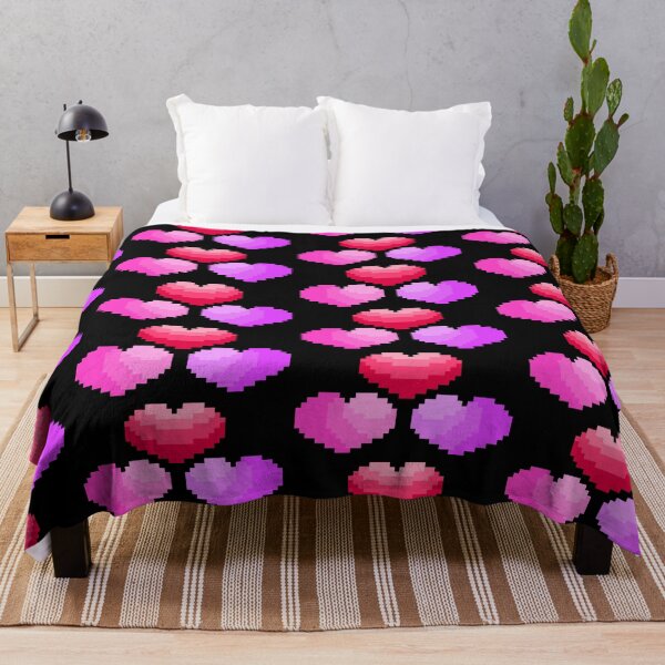 Item preview, 80s Vibe Pink and Red Pixel Hearts designed and sold by rin3d .