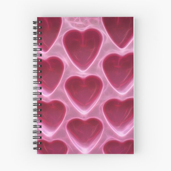 Item preview, glowing pink heart shaped repeating pattern and design designed and sold by mister-john.