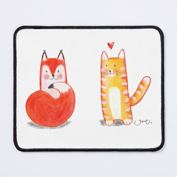 Miss Fox & Mister Cat Mouse Pad