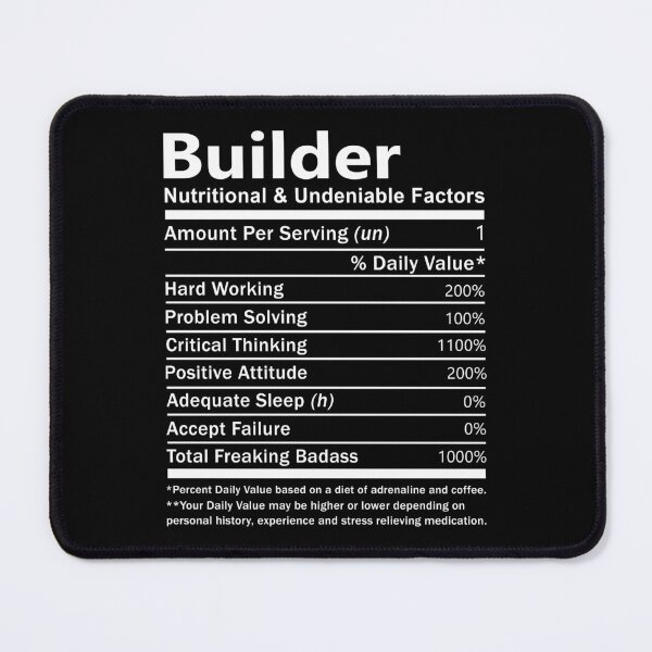 Item preview, Builder T Shirt - Nutritional and Undeniable Factors Gift Item Tee designed and sold by oslandefren.
