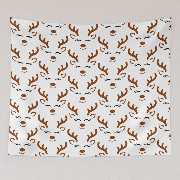 Item preview, Christmas Reindeer Faces Pack, Reindeer, Girl Reindeer, Boy Reindeer, Glasses Reindeer, Ribbon Reindeer, Christmas,w6 designed and sold by wshStudio.