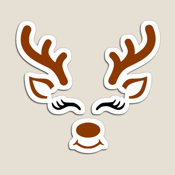 Item preview, Paquete de caras de renos navideños, renos, renos de niña, renos de niño, renos de gafas, renos de cinta, Navidad, w6 designed and sold by wshStudio.