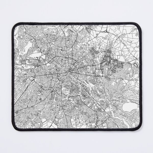 Item preview, Berlin map minimalist in black and white designed and sold by DesireeVDA.