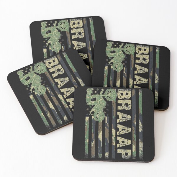 Item preview, Braaap Dirt Bike Motocross Camouflage Biker US American Flag designed and sold by GraphifyArt.