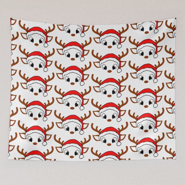 Item preview, Christmas Reindeer Faces Pack, Reindeer, Girl Reindeer, Boy Reindeer, Glasses Reindeer, Ribbon Reindeer, Christmas, w9 designed and sold by wshStudio.