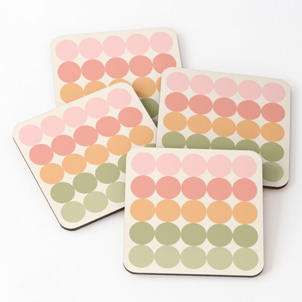 Item preview, Geometric colour Dots 1. Peachy & Green designed and sold by Dominiquevari.