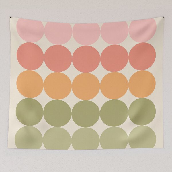 Item preview, Geometric colour Dots 1. Peachy & Green designed and sold by Dominiquevari.