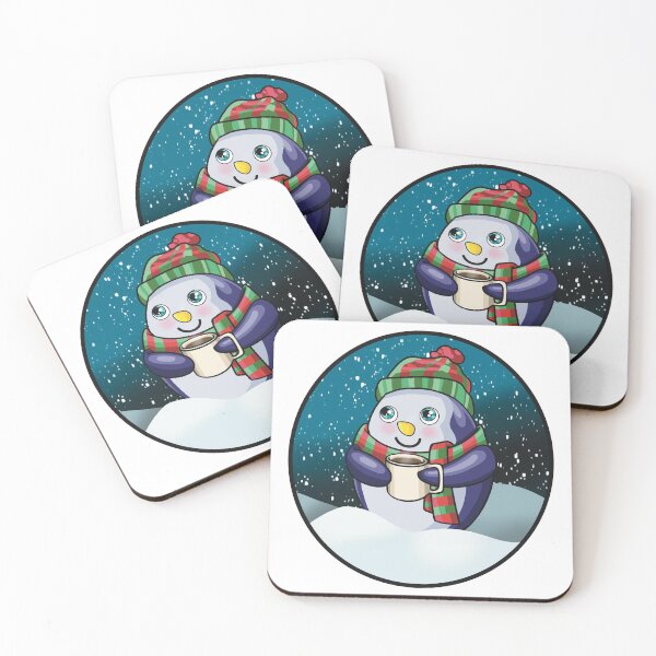 Item preview, MERRY CHRISTMAS! Stay warm penguin! -  HOLIDAY HOT COCOA PENGUIN designed and sold by Bennet and Bird.