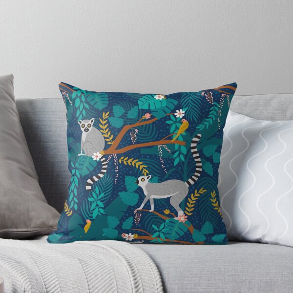 Vista previa del artículo con la obra «Lemures en una selva azul», diseñado y vendido por latheandquill.