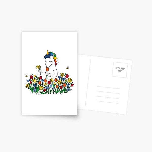 Frühlings-Einhorn Postkarte