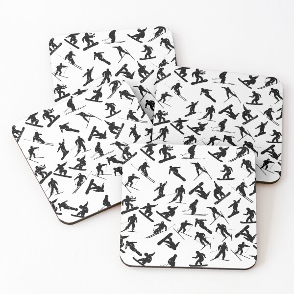 Item preview, Black Ski Pattern designed and sold by Parag's Travel Shop.