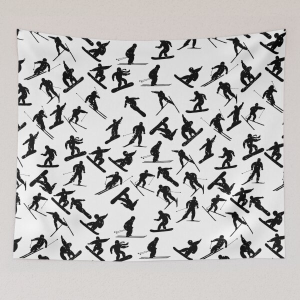 Item preview, Black Ski Pattern designed and sold by Parag's Travel Shop.