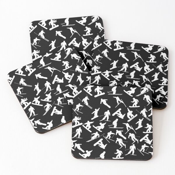 Item preview, White Ski Pattern designed and sold by Parag's Travel Shop.