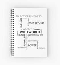 Wild World songs- Bastille Spiral Notebook
