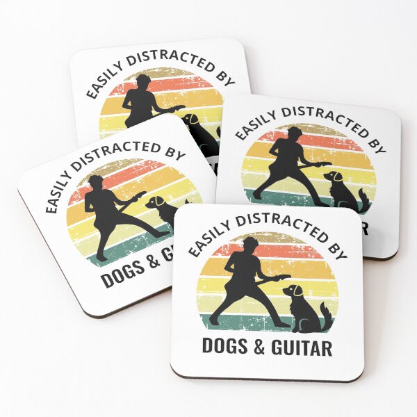 Item preview, Easily Distracted By Dogs And Guitar So I Like My Guitar Dogs - I Like My Guitar Dogs  designed and sold by Funwithmusic.