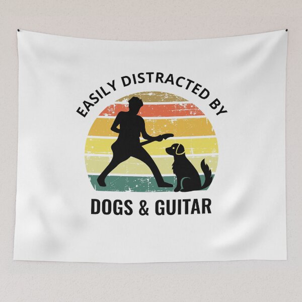 Item preview, Easily Distracted By Dogs And Guitar So I Like My Guitar Dogs - I Like My Guitar Dogs  designed and sold by Funwithmusic.