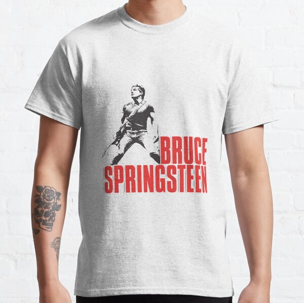 affiche de musique de style tour et tshirt bruce springteen couleur blanche T-shirt classique