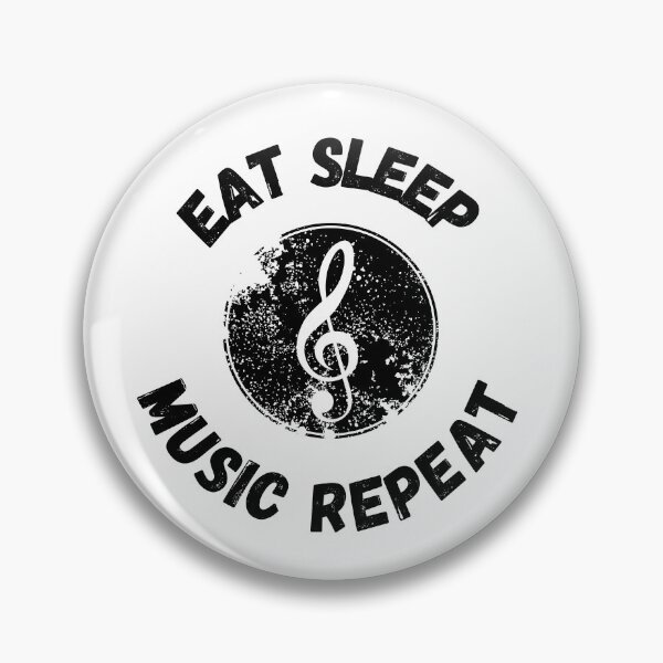 Item preview, Eat Sleep Music Repeat Treble Clef Distressed Grunge Effect designed and sold by LuckyKermit.
