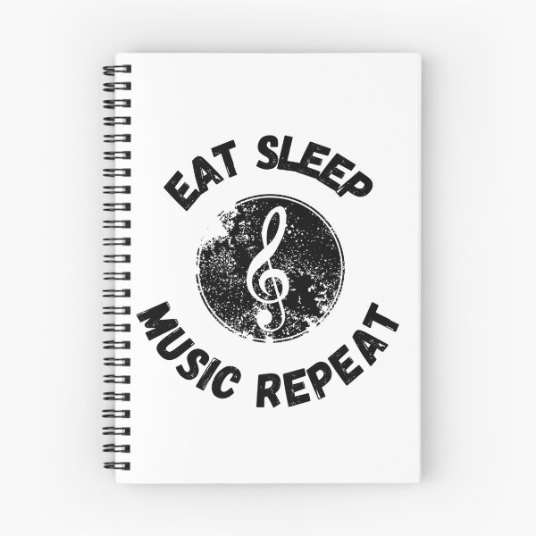 Item preview, Eat Sleep Music Repeat Treble Clef Distressed Grunge Effect designed and sold by LuckyKermit.