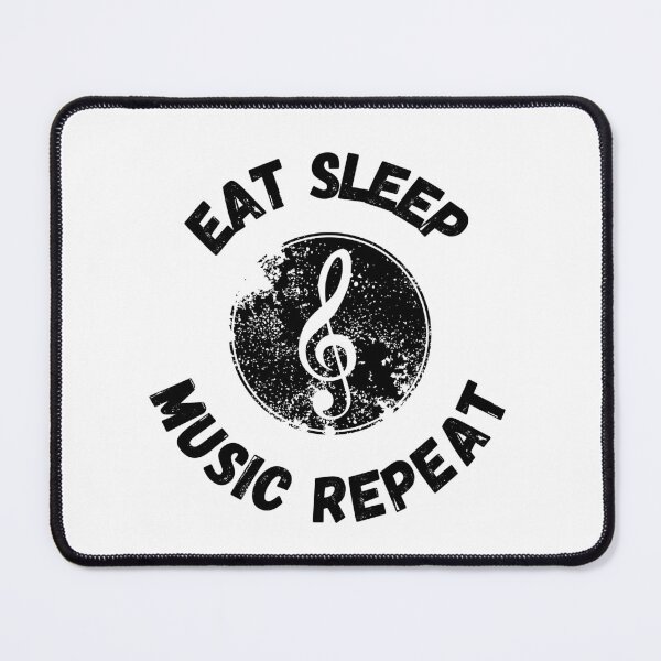 Item preview, Eat Sleep Music Repeat Treble Clef Distressed Grunge Effect designed and sold by LuckyKermit.