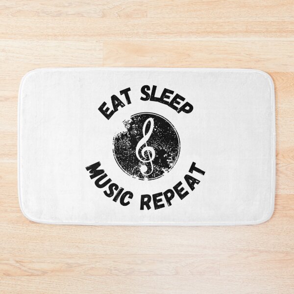 Item preview, Eat Sleep Music Repeat Treble Clef Distressed Grunge Effect designed and sold by LuckyKermit.