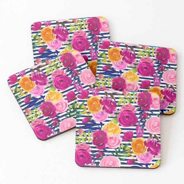 Item preview, Floral Stripes designed and sold by Meliafroggy.