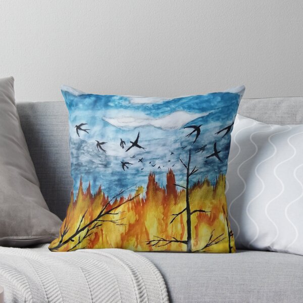 Item preview, Fire in day dream forest watercolor designed and sold by justdepressed.