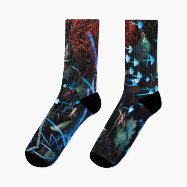 Item preview, Symmetrical design with fluorescent mushrooms designed and sold by Psilographics.