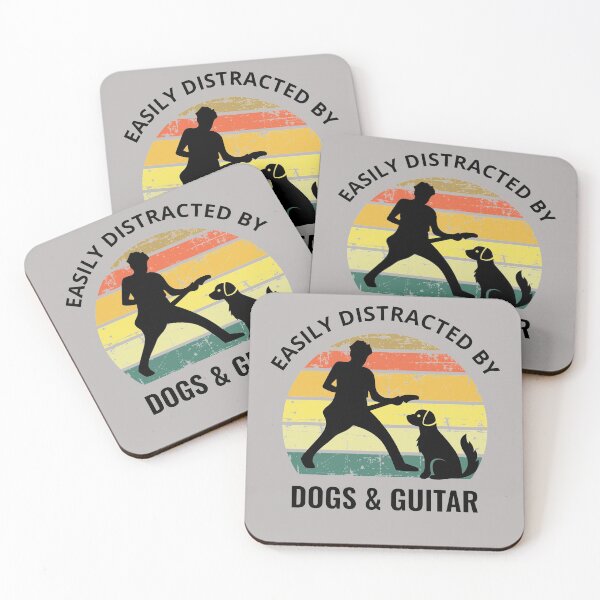 Item preview, Easily Distracted By Dogs And Guitar So I Like My Guitar Dogs - I Like My Guitar Dogs  designed and sold by Funwithmusic.