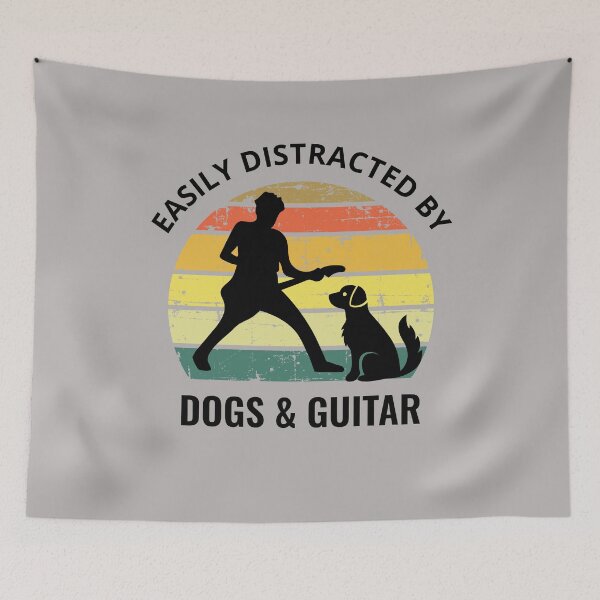 Item preview, Easily Distracted By Dogs And Guitar So I Like My Guitar Dogs - I Like My Guitar Dogs  designed and sold by Funwithmusic.