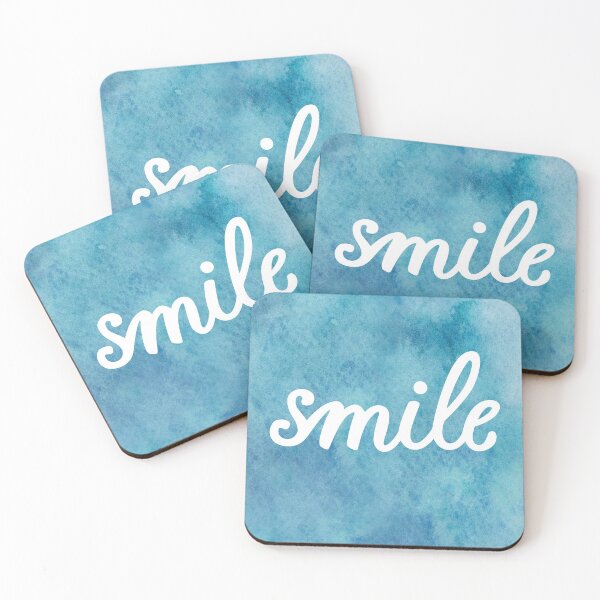 Item preview, Smile pink hand lettering on white background designed and sold by Darina Gulbina.