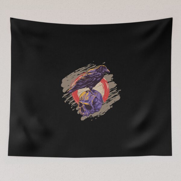 Item preview, crow on skull designed and sold by bisly.