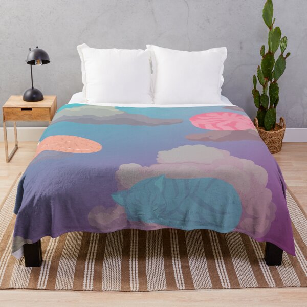Item preview, Cats Sleeping on Clouds Pastel Dreamy Outdoors Fantasy Scene designed and sold by AnAwkwardOtter.