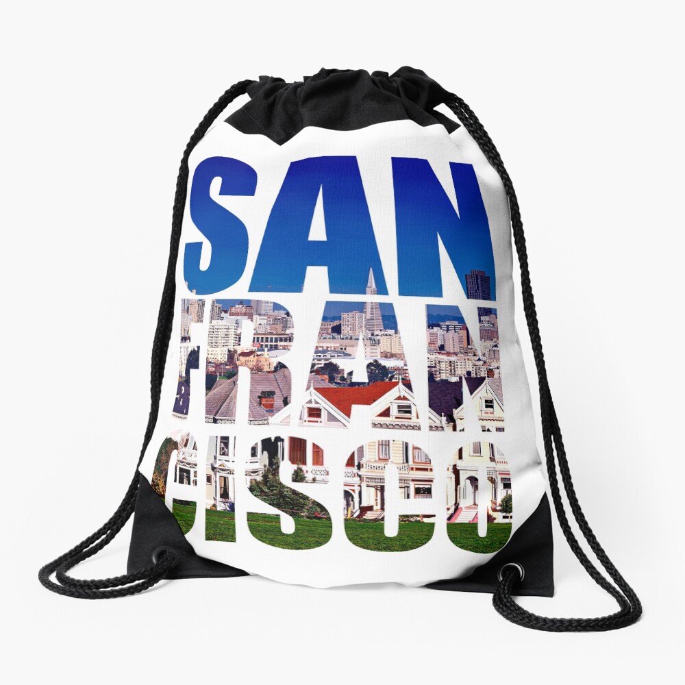 San Francisco, Painted Ladies Drawstring Bag