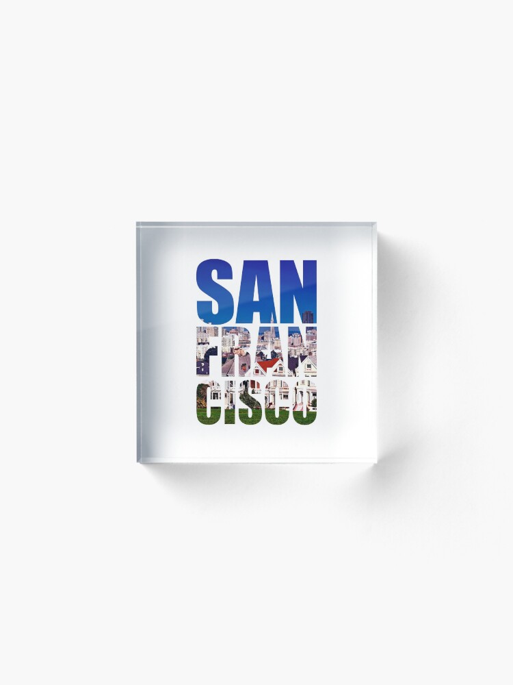 Alternate view of San Francisco, Painted Ladies Acrylic Block