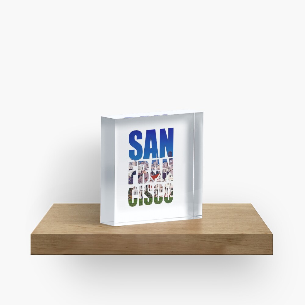San Francisco, Painted Ladies Acrylic Block