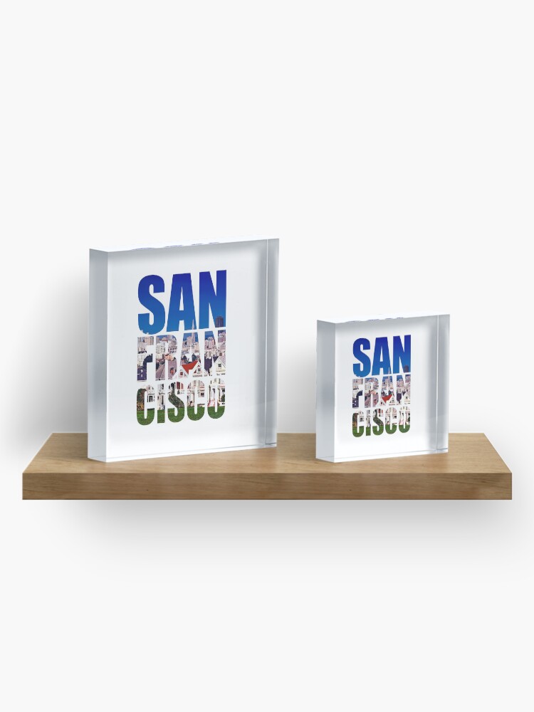 Alternate view of San Francisco, Painted Ladies Acrylic Block