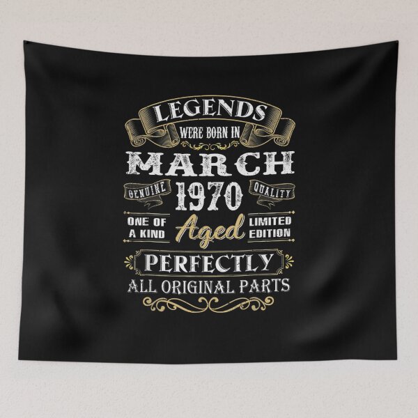 Item preview, Legends Were Born In March 1970 51st Birthday Gifts designed and sold by VickiZachary.