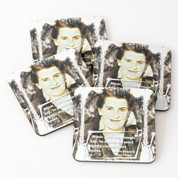 Item preview, Maria van Trapp Music Quote with Grunge Border designed and sold by rgbguy.