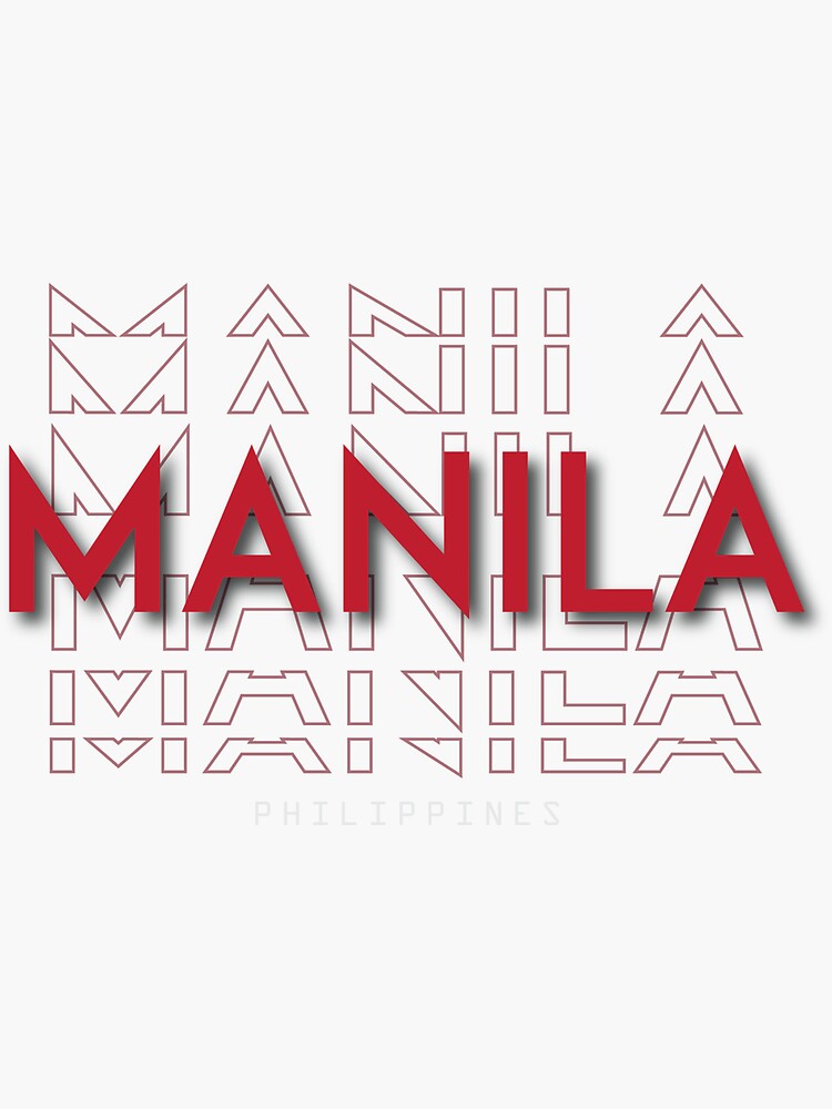 "Manila Philippines Design" Sticker for Sale by DesignersPen Redbubble