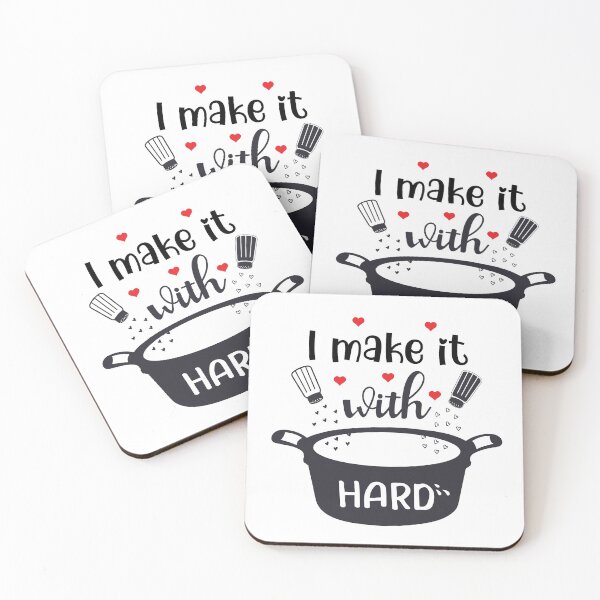 Item preview, make it with hard, make it with heart, funny word, funny design designed and sold by NineJuly.