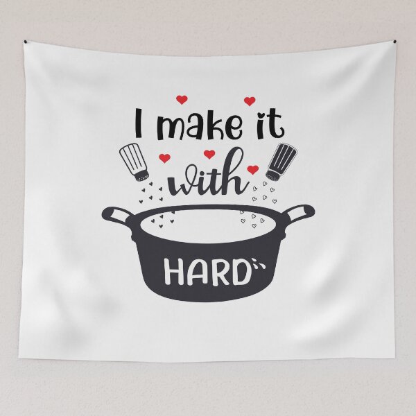 Item preview, make it with hard, make it with heart, funny word, funny design designed and sold by NineJuly.