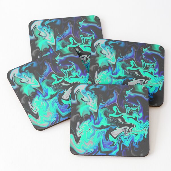 Item preview, Eclectic Blue Liquid Abstract Swirl designed and sold by Quoppidou.