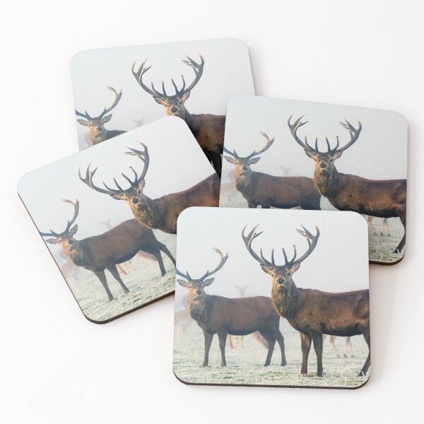 Item preview, Red Deer Stags in Mist designed and sold by Tony North.